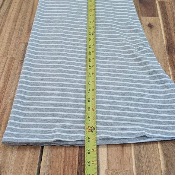 Cabi Stripe Easy Dress Midi Sleeveless Grey White Stripe Large Rouched  5974 - Picture 10 of 11